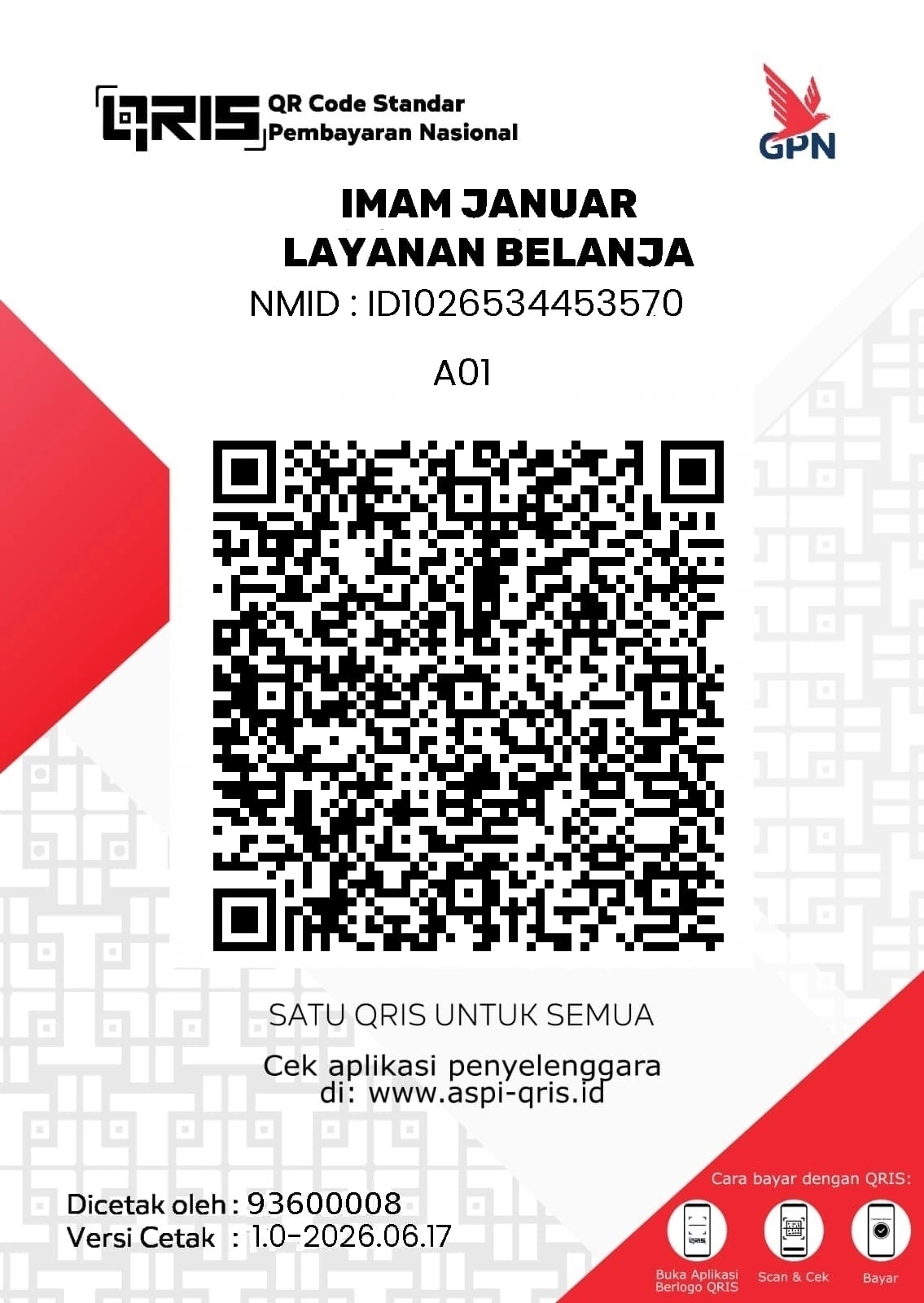 QRIS Sawer Uang Kopi Imam Januar